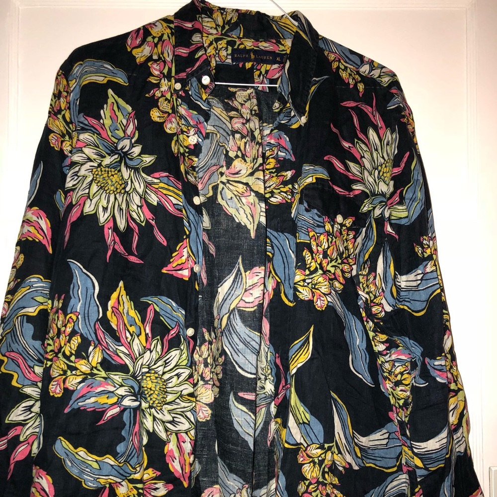 Ralph Lauren linen button down shirt